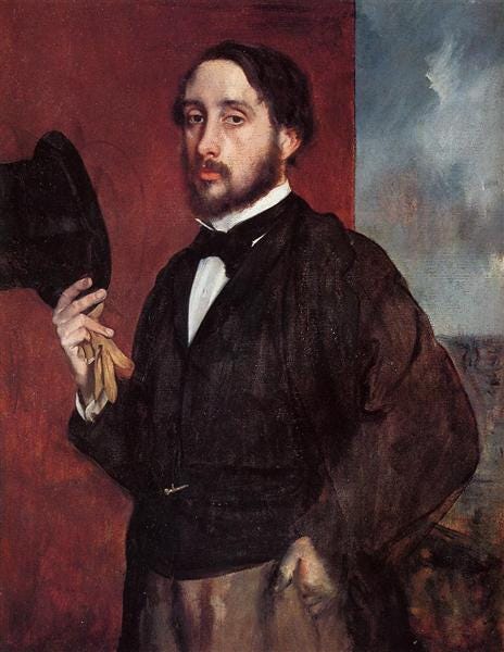Self Portrait Saluting, 1865 - 1866 - Edgar Degas