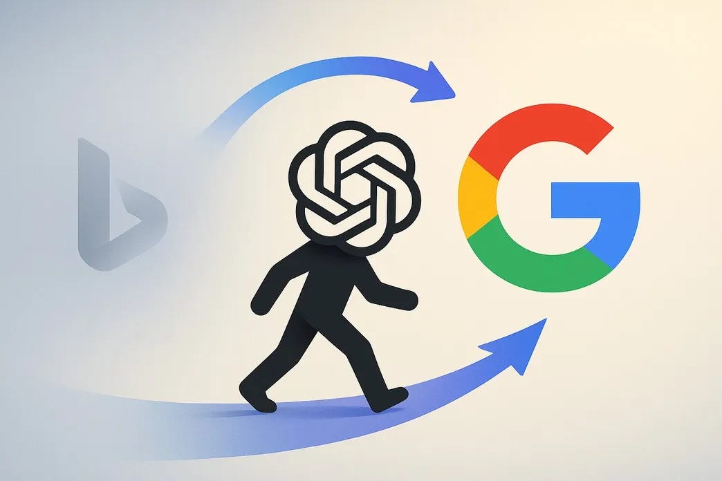 SearchGPT abandonne Bing et passe à Google