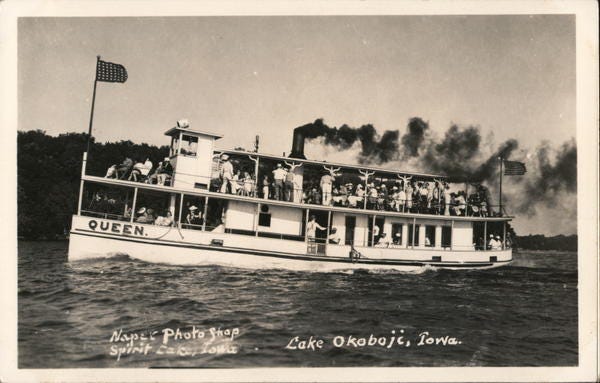 The "Queen" Excursion Boat, Lake Okoboji Arnolds Park, IA Naper Photo ...