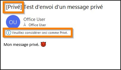 apperçu d'un message privé