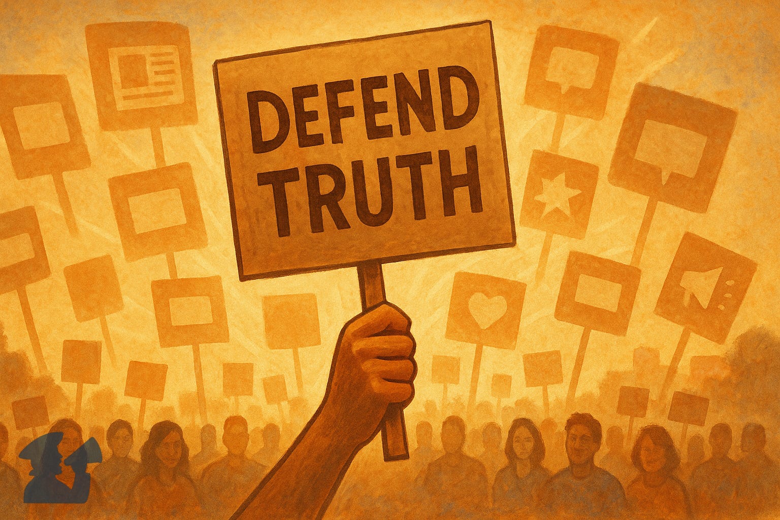 Illustration for a blog post about the psychology of protest signs