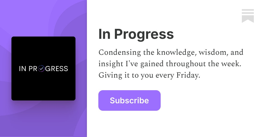 In Progress | Substack