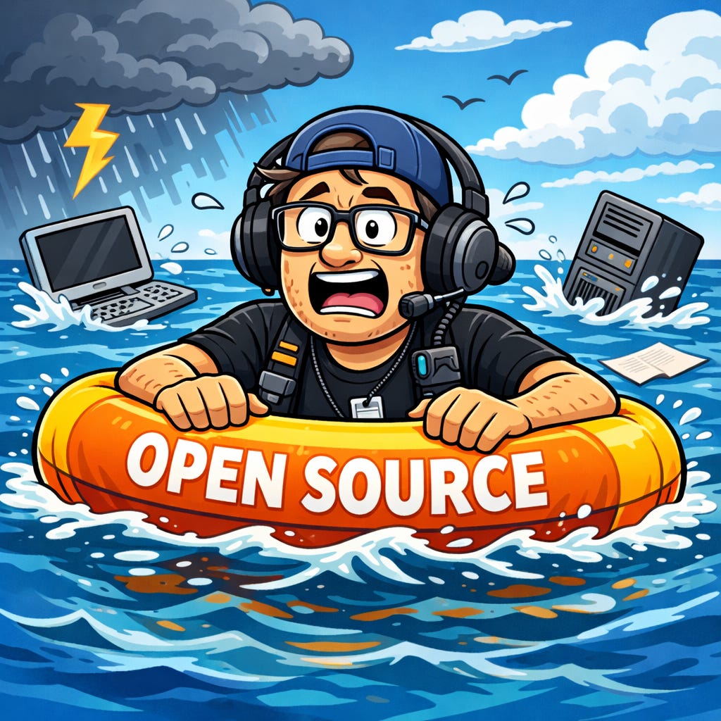A SysAdmin Clinging to an Open Source life preserver