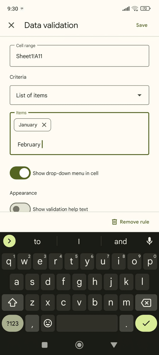 How to add multiple options by using a comma.