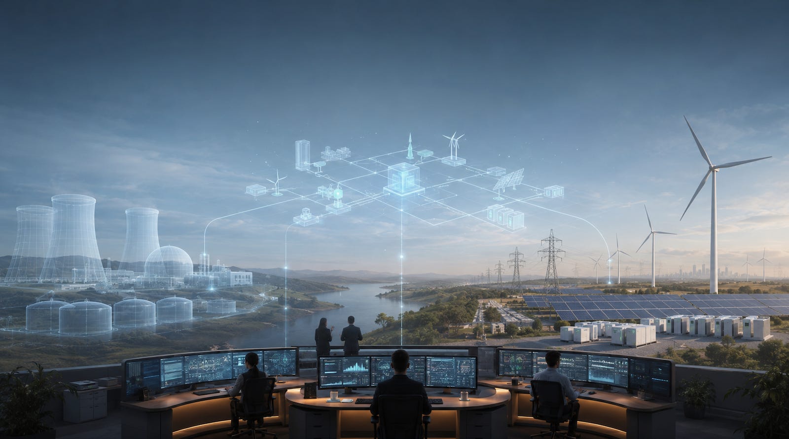 Chatgpt generated image of energy models weighing imagined centralized futures against real-world electrification and grid flexibility. Chatgpt generated image of energy models weighing imagined centralized futures against real-world electrification and grid flexibility.