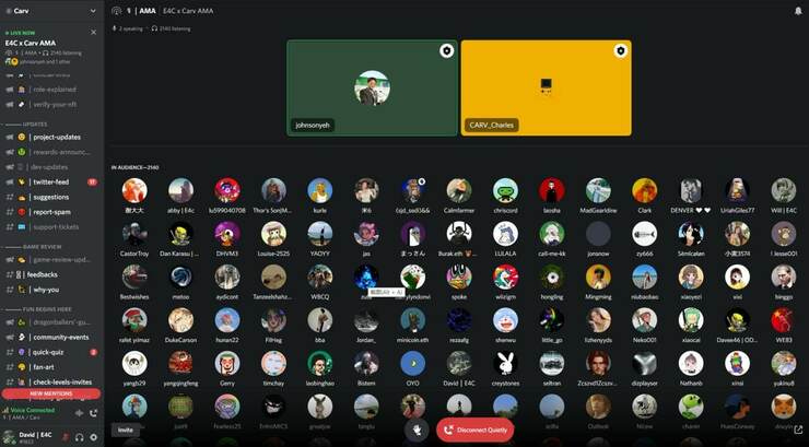 More than 2000 friends attended CARV x E4C's AMA