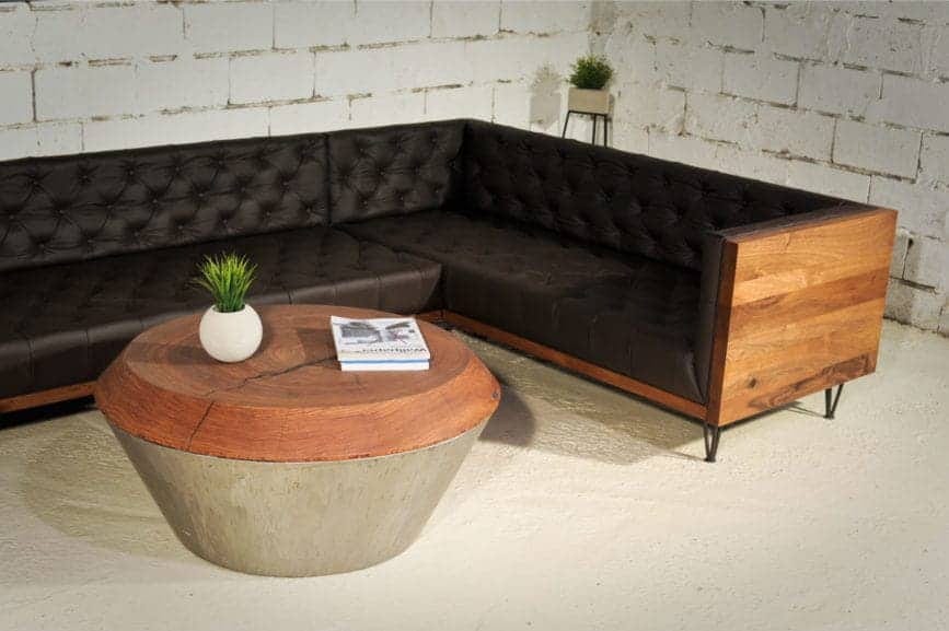 Reclaimed Wood Sofa, "Metropolitan", Hand made