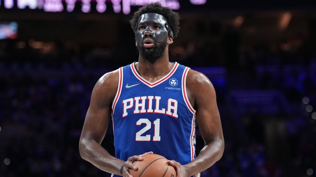 NBA playoffs 2022 -- Joel Embiid joins list of stars to wear a mask - ESPN