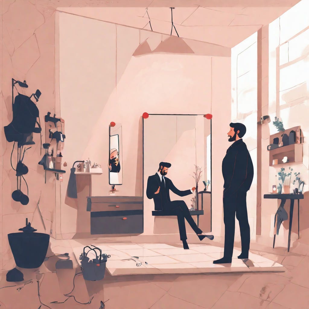narcissist in mirror