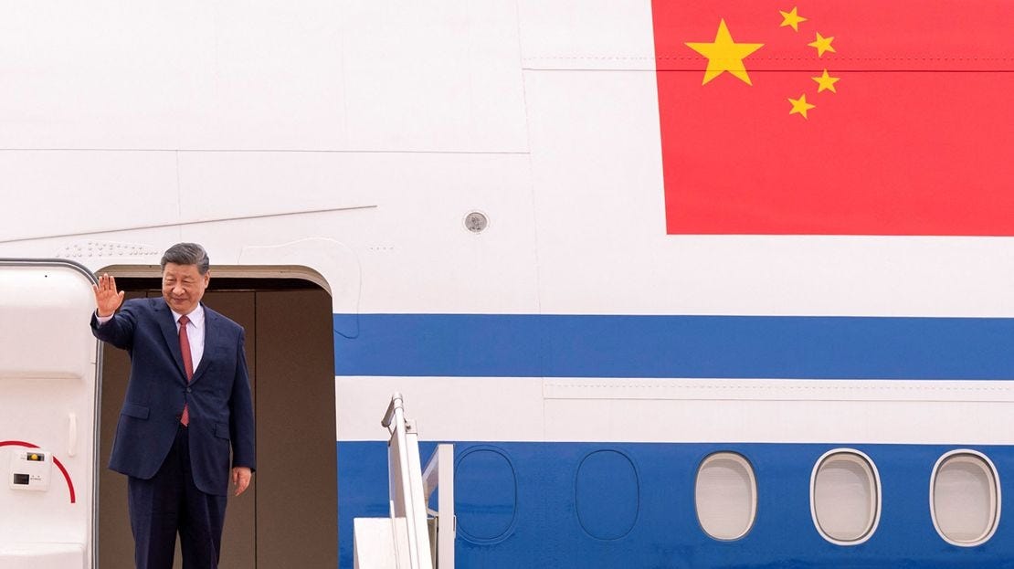 China's Xi Jinping leaves Cambodia on April 18, 2025.