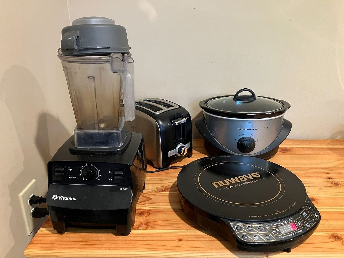A photo of renter-friendly electric appliances for clean, climate-friendly cooking. A photo of renter-friendly electric appliances for clean, climate-friendly cooking.