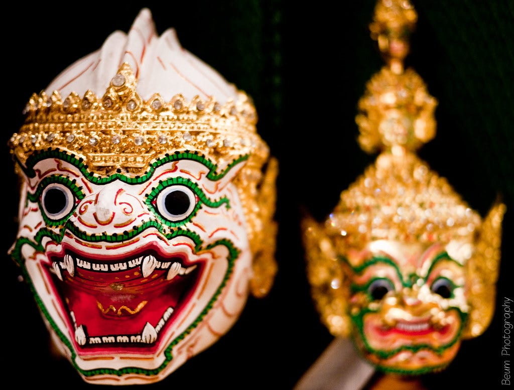 Thai Khon Hanuman Masque | หน้ากากโขนหนุมาน Masque de Hanuma… | Flickr