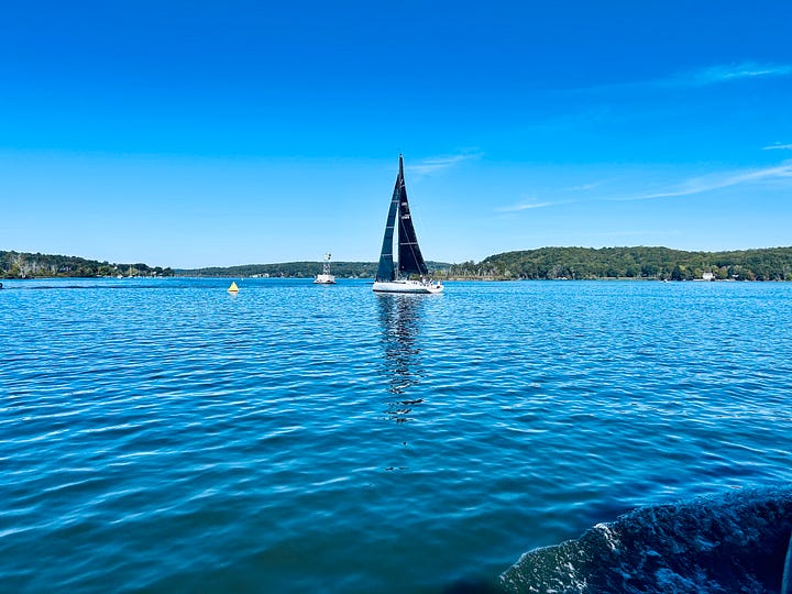 cruise, boat, water, sky, land