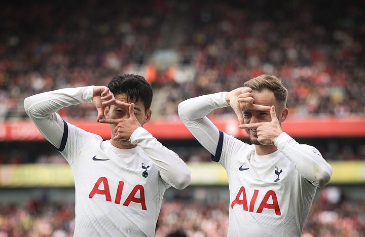 Tottenham and Arsenal in the North London Derby