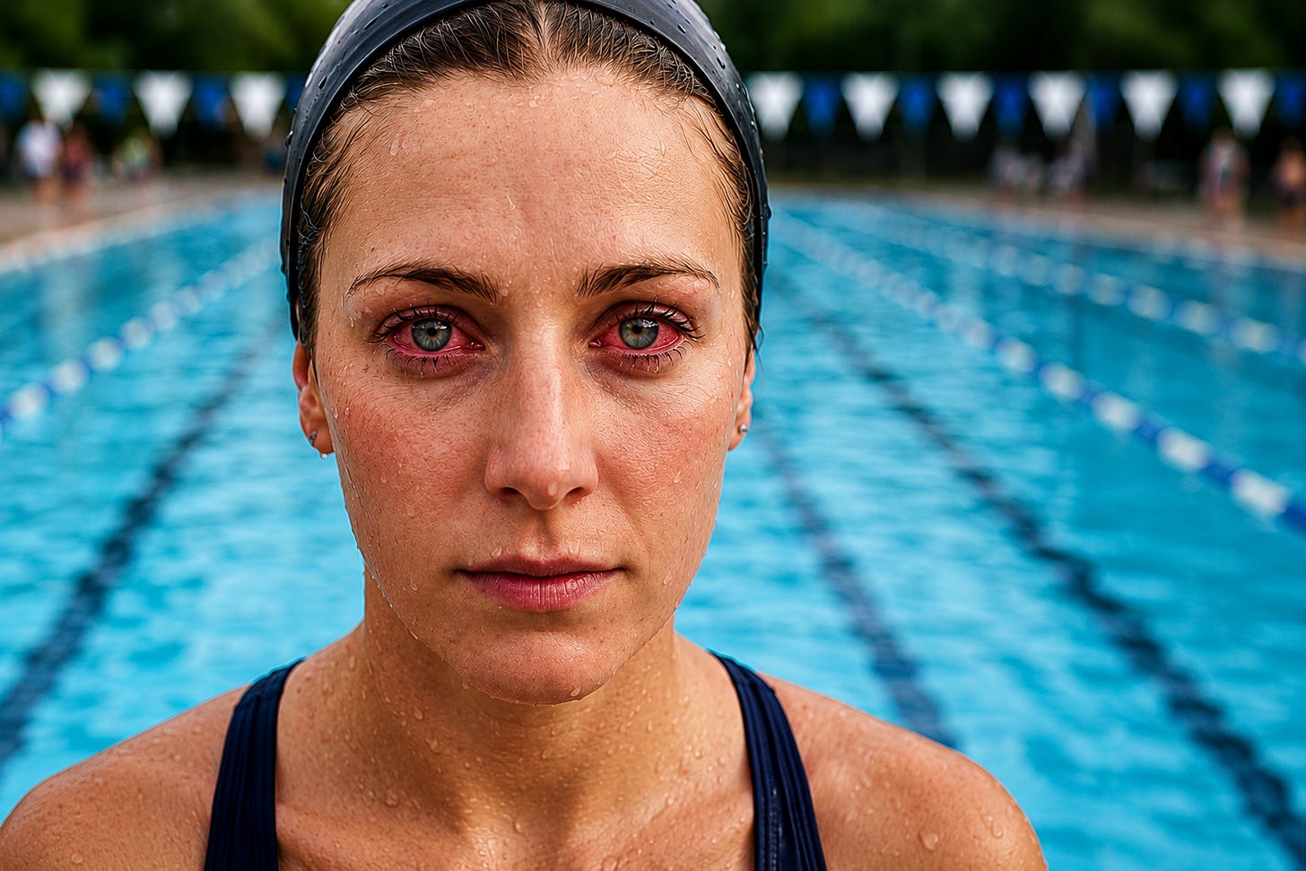 Why Swimmers’ Red Eyes Reveal an Invisible Pool Chemistry Lesson