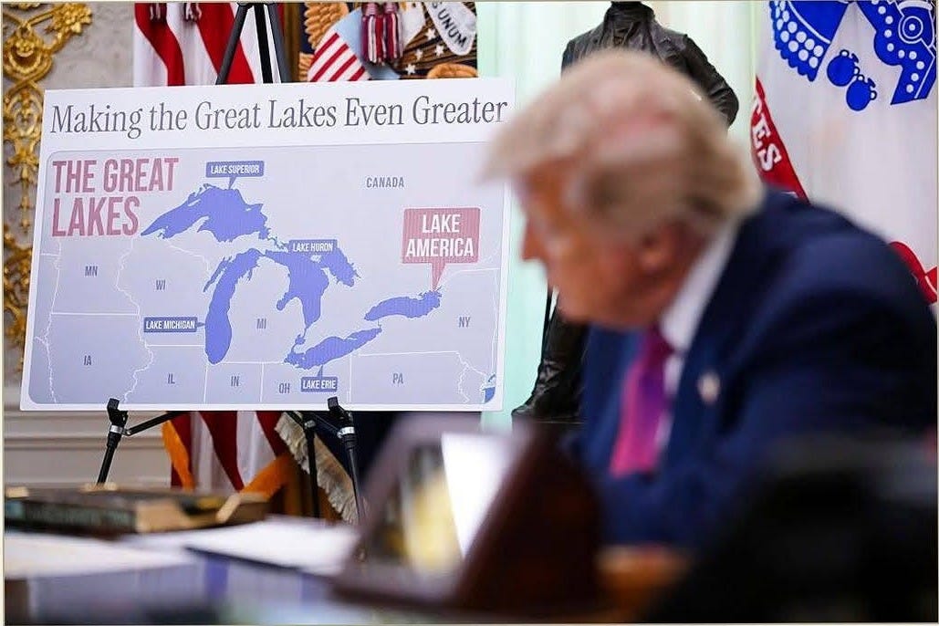 Trump signs Executive Order renaming Lake Ontario as Lake America Trump signs Executive Order renaming Lake Ontario as Lake America