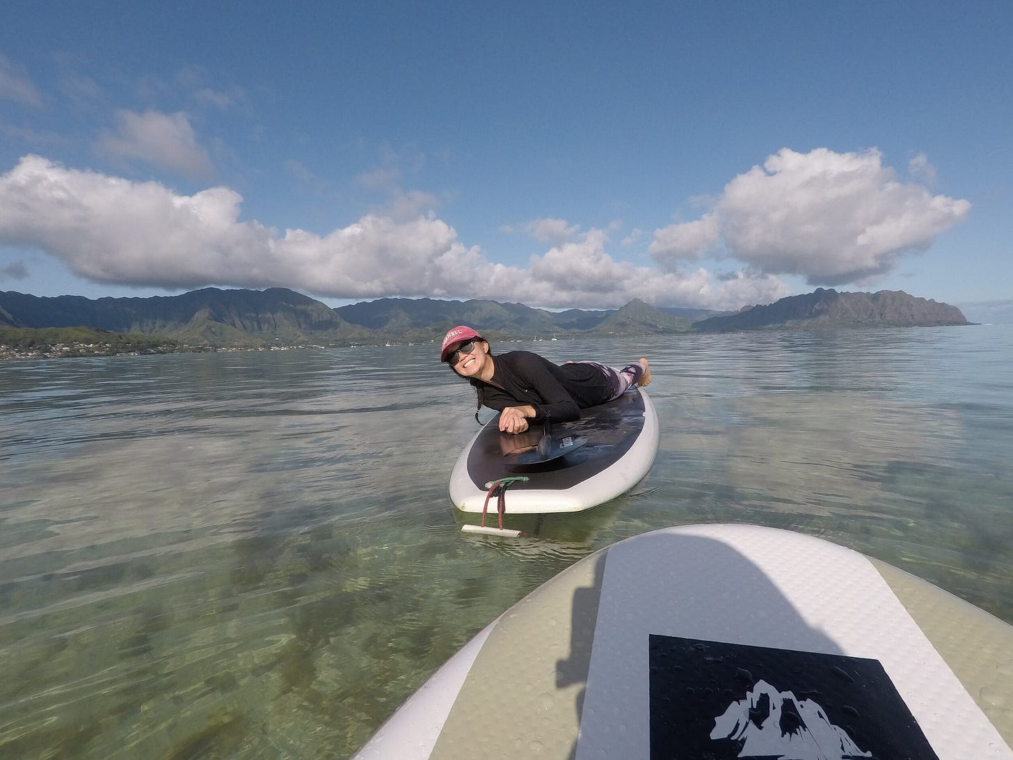Paddling with Dr. Alison Nugent, one of my lady adventure buddies