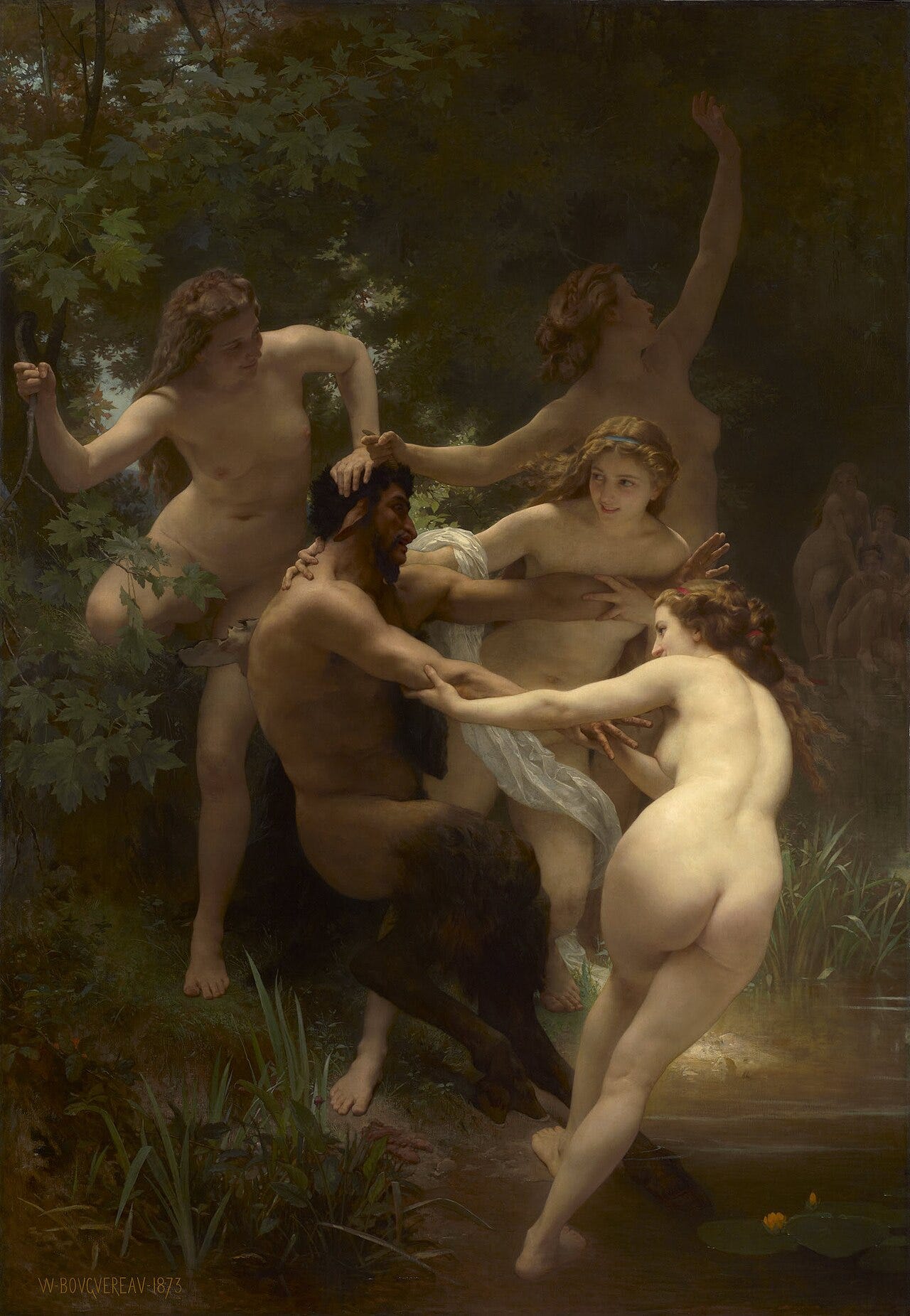 Nymphs and Satyr by Bouguereau Nymphs and Satyr by Bouguereau
