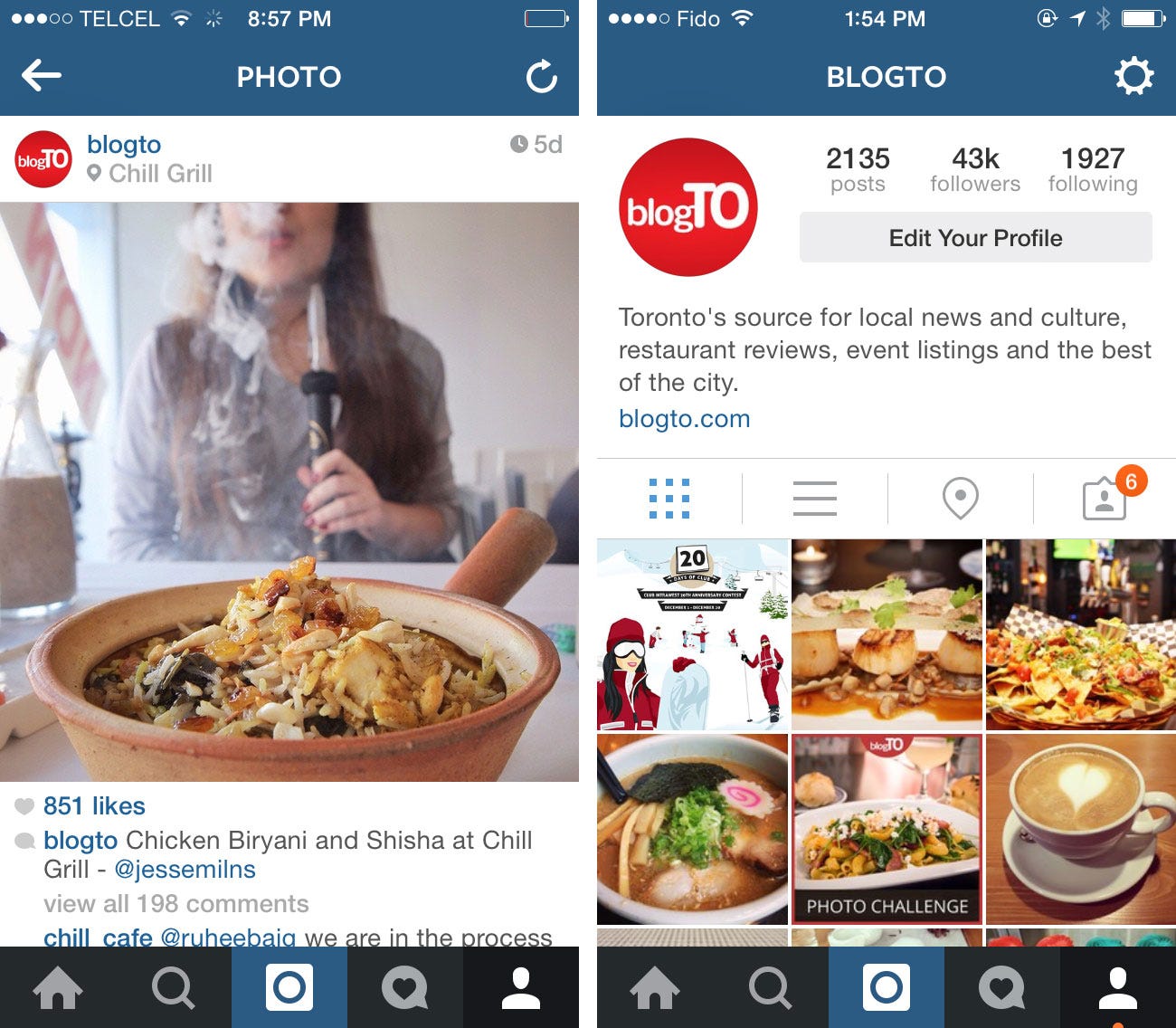 blogto instagram