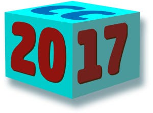 cube with CC2017 spelled out