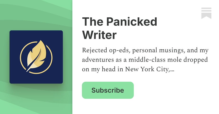 The Panicked Writer | Ellie Leonard | Substack