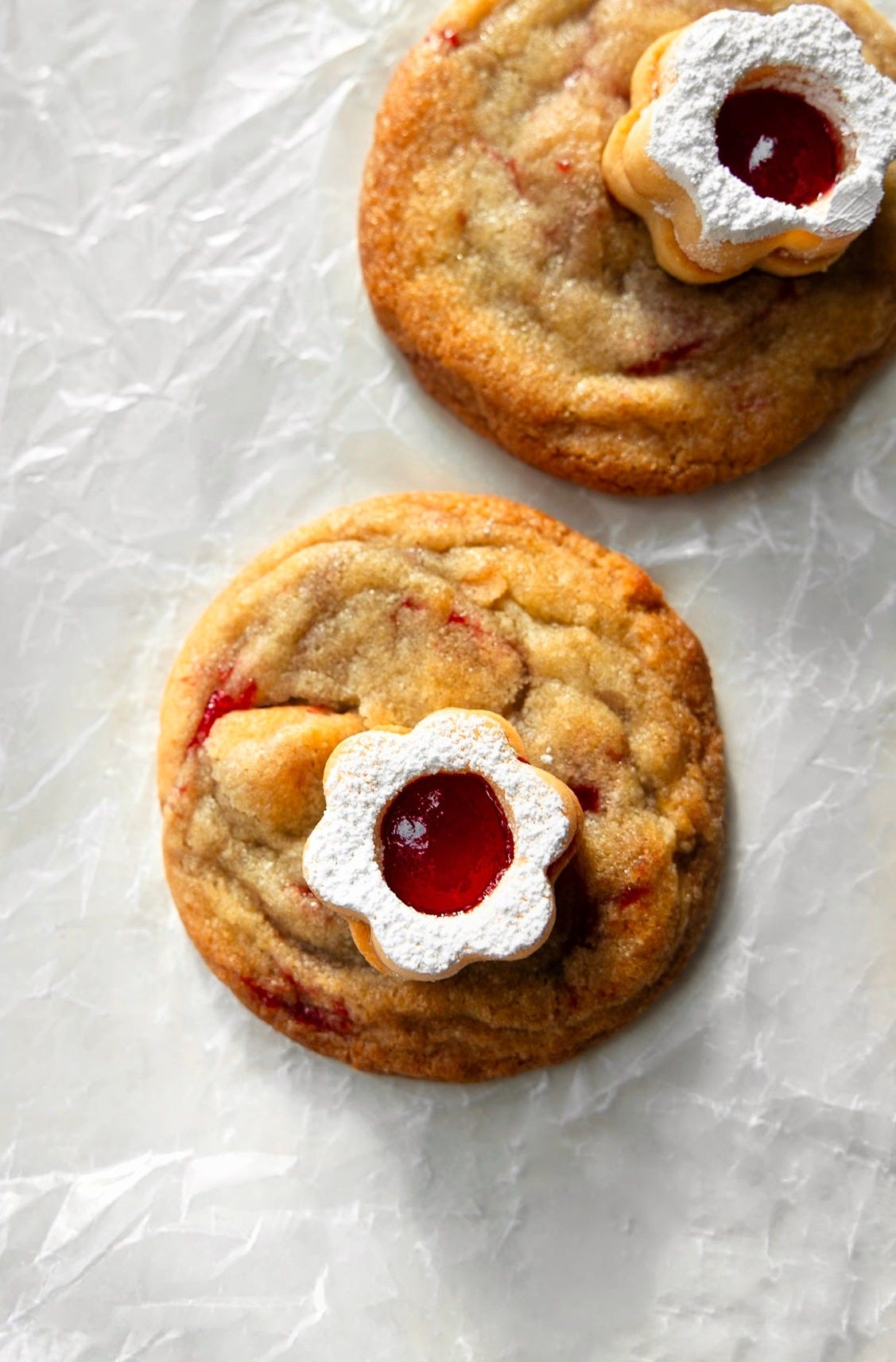RASPBERRY LINZER COOKIE: A RASPBERRY RIPPLED SUGAR SHORTBREAD COOKIE ...