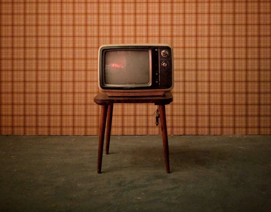 turned off black television