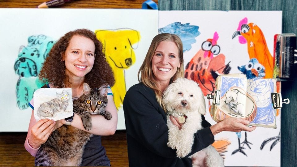 Beth Spencer and TJ Marston also pets