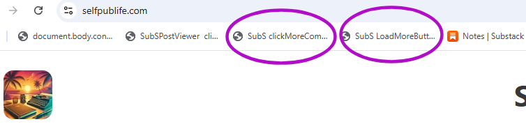 Screenshot of Chrome and bookmarklets. Screenshot of Chrome and bookmarklets.