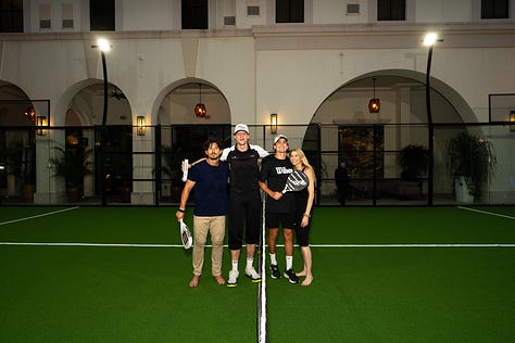 Padel court at Thesis Hotel in Coral Gables