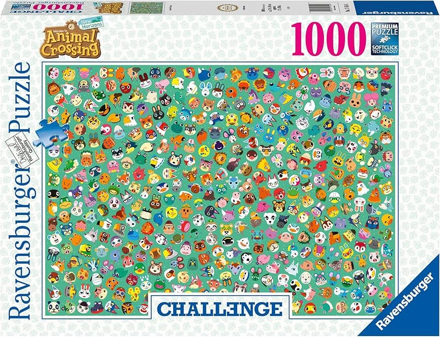 Amazon.com: Ravensburger Animal Crossing Jigsaw Puzzles for Kids and Adults  Age 12 Years Up - 1000 Pieces - Challenge Edition, White : Toys & Games