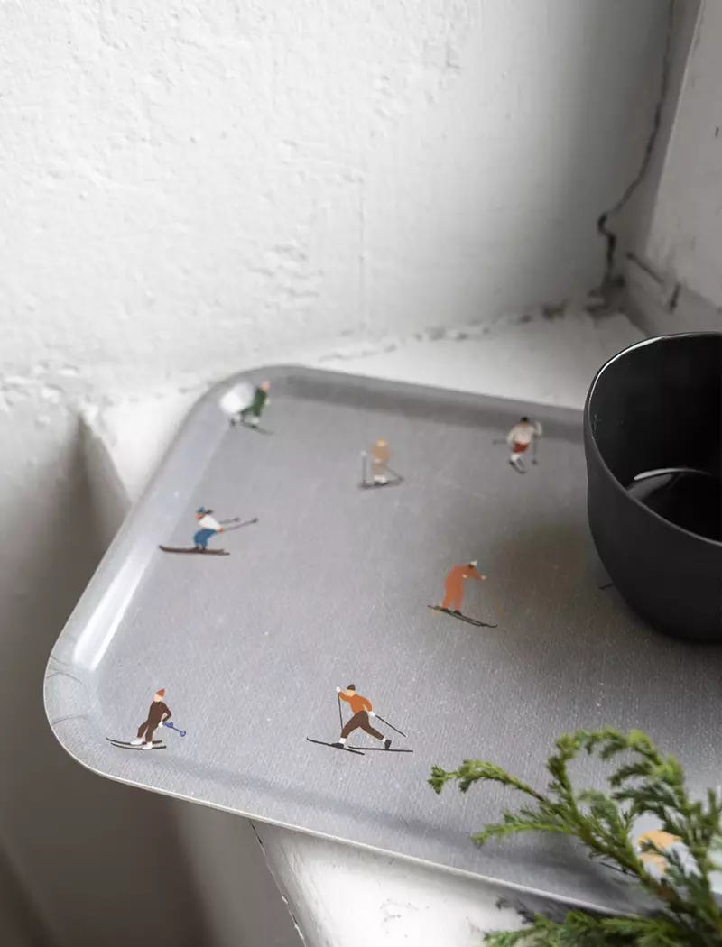 Fine Little Day skiers tray