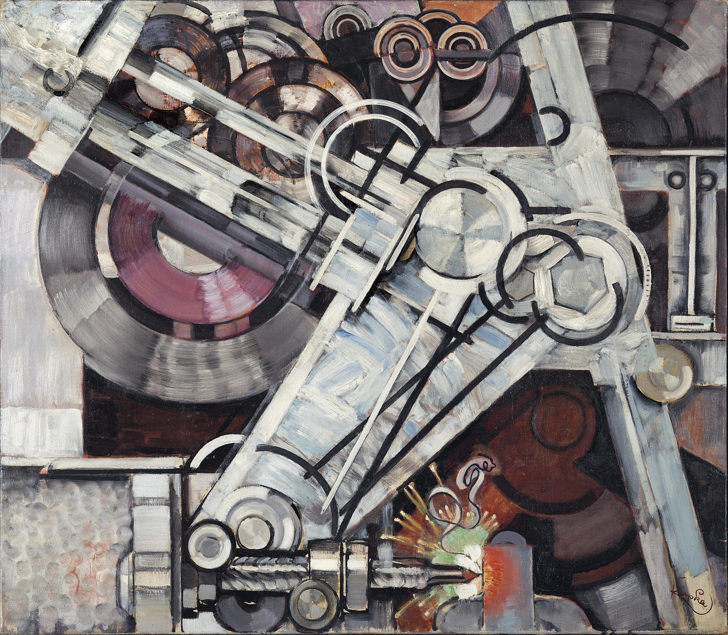 The Machine Drill - Kupka, František. Museo Nacional Thyssen-Bornemisza
