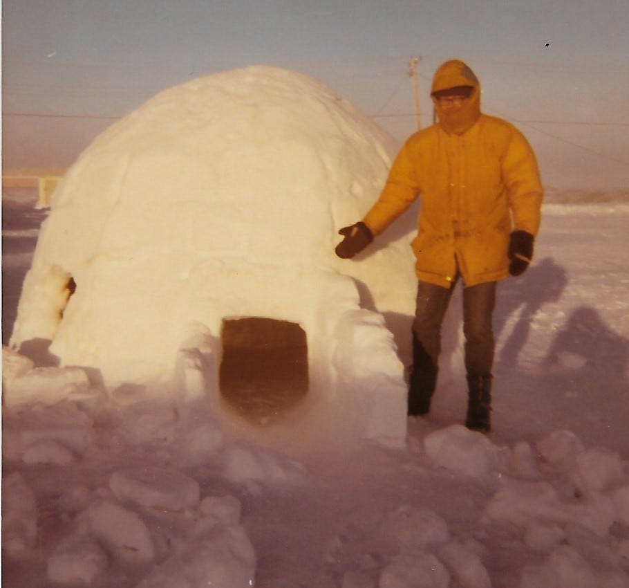 An igloo in Bethel, Alaska in 1971.