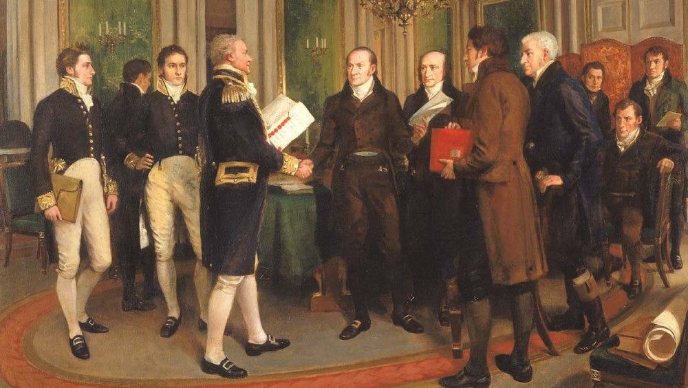Signing the treaty of Ghent
