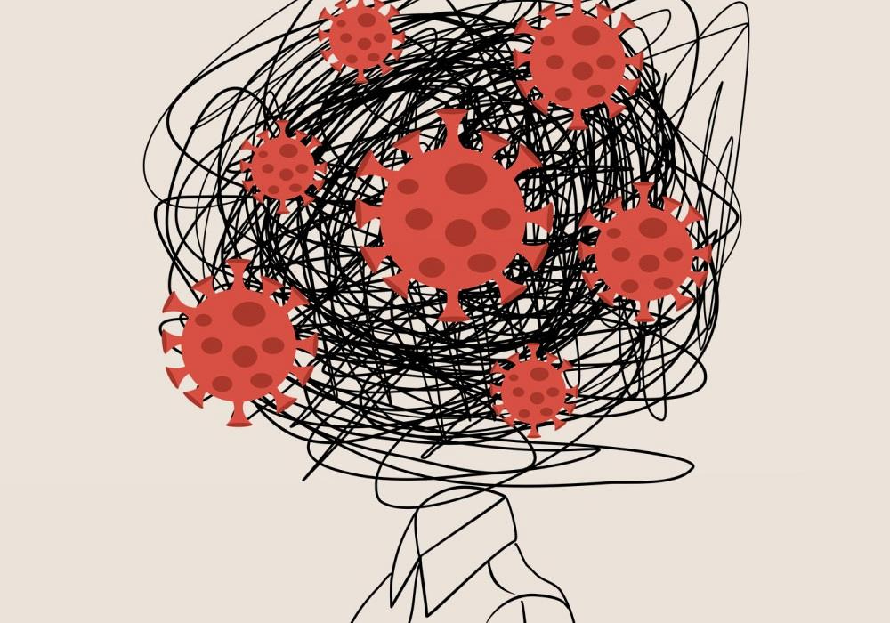 Illustration of COVID-19 madness Illustration of COVID-19 madness