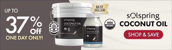 Get up to 37% Off on Solspring® Coconut Oil Get up to 37% Off on Solspring® Coconut Oil