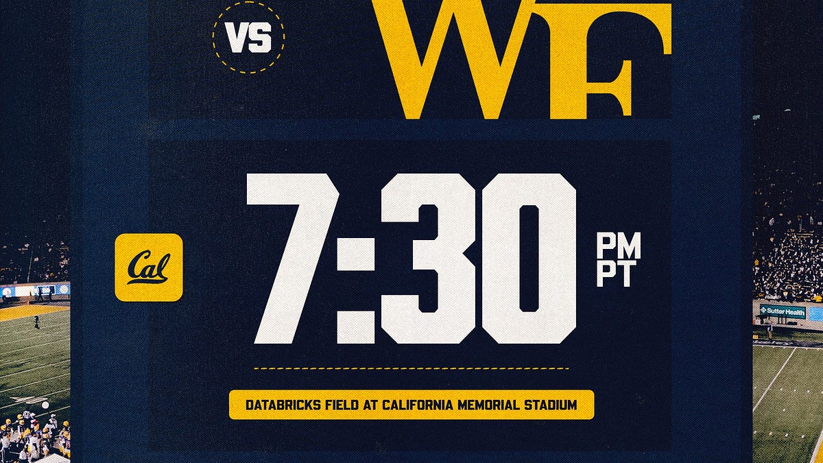 Cal v. Wake Forest College Football 2026 Kick-Off Time Announced