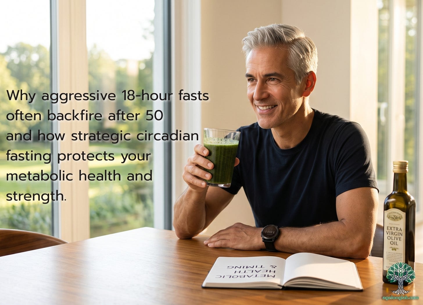 Dejtana practicing strategic intermittent fasting and metabolic whole food protocol for 50+ healthspan