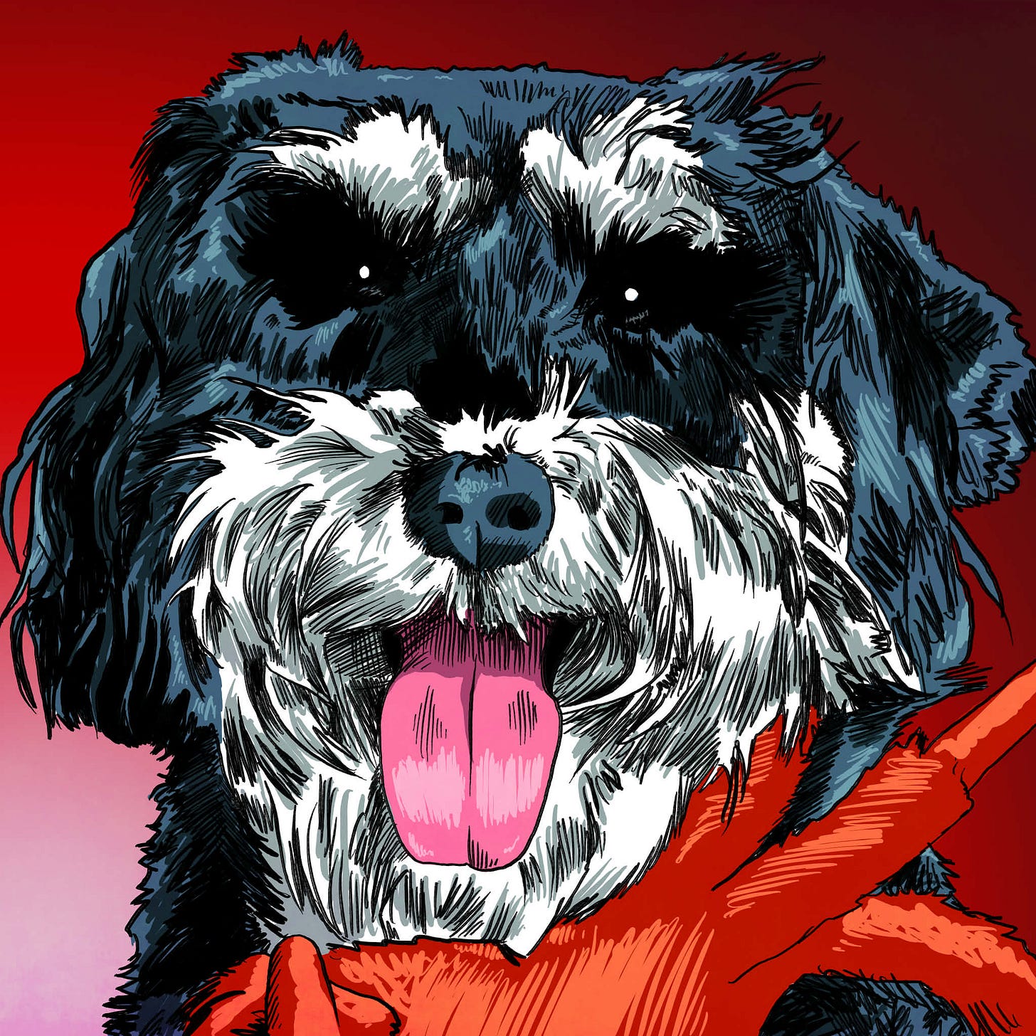 A drawing of Lucy and her favorite toy A drawing of Lucy and her favorite toy