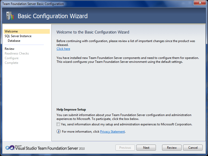 Cài đặt Team Foundation Server 2010 trên Windows 7
