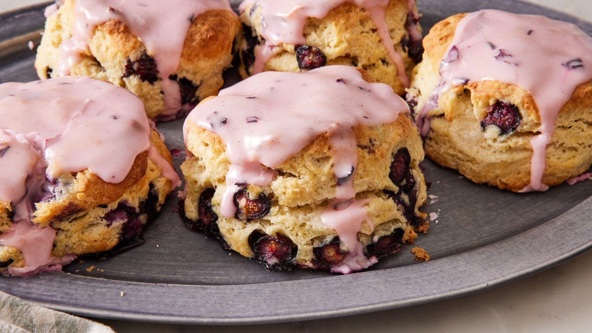Blueberry Cream Scones (Free recipe!) - by John Kanell