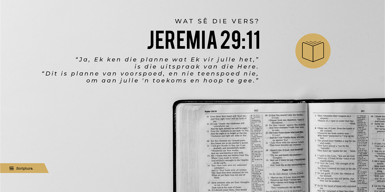 Wat sê die Vers: Jeremia 29:11