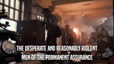 Insurance company workers battling other corporations like pirates during the Age of Sail. Insurance company workers battling other corporations like pirates during the Age of Sail.