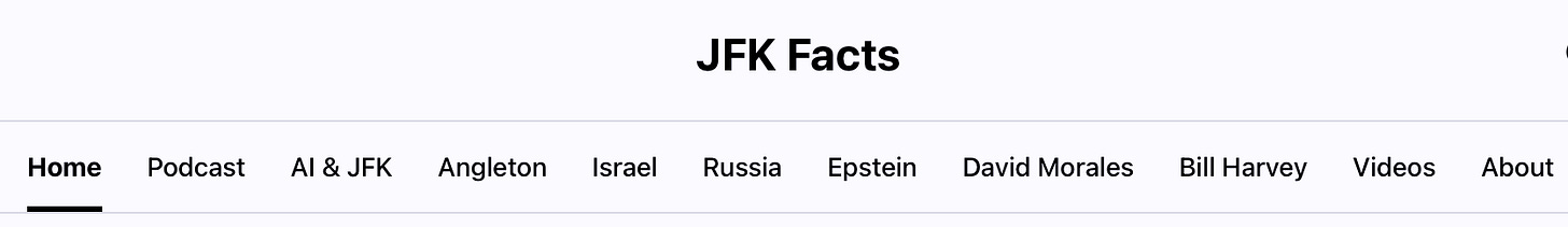 JFK Facts new Top Navigation