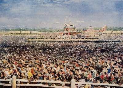 The masses gathered at Khodynka Field, 30 May 1896. The masses gathered at Khodynka Field, 30 May 1896.