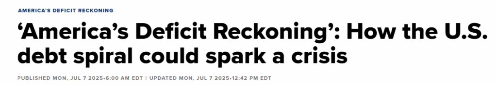 CNBC headline of debt crisis CNBC headline of debt crisis