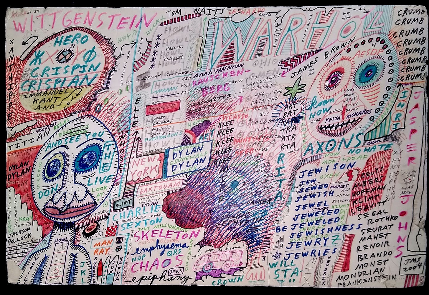 Jon Sarkin, JS-2004-10789, marker, ink on foamcore, 2004
