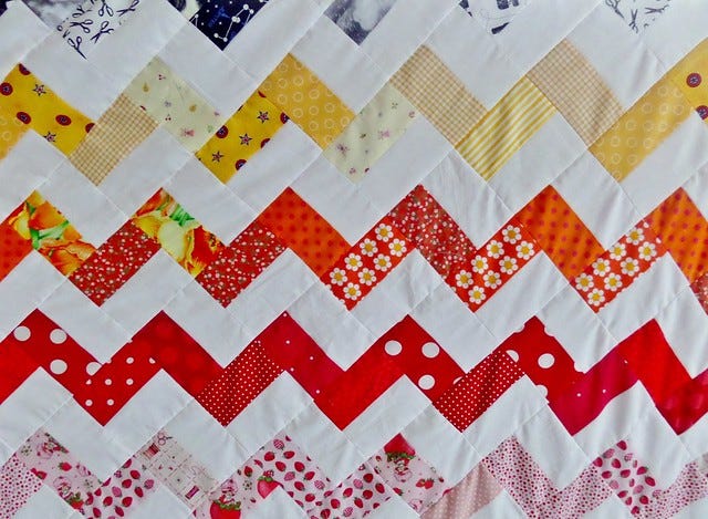 Zig Zag Quilt Top Detail Zig Zag Quilt Top Detail