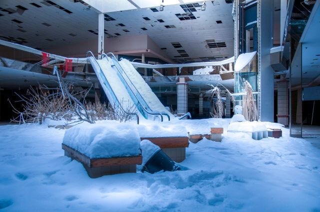 Snowed in abandoned mall by Seth Lawless Snowed in abandoned mall by Seth Lawless